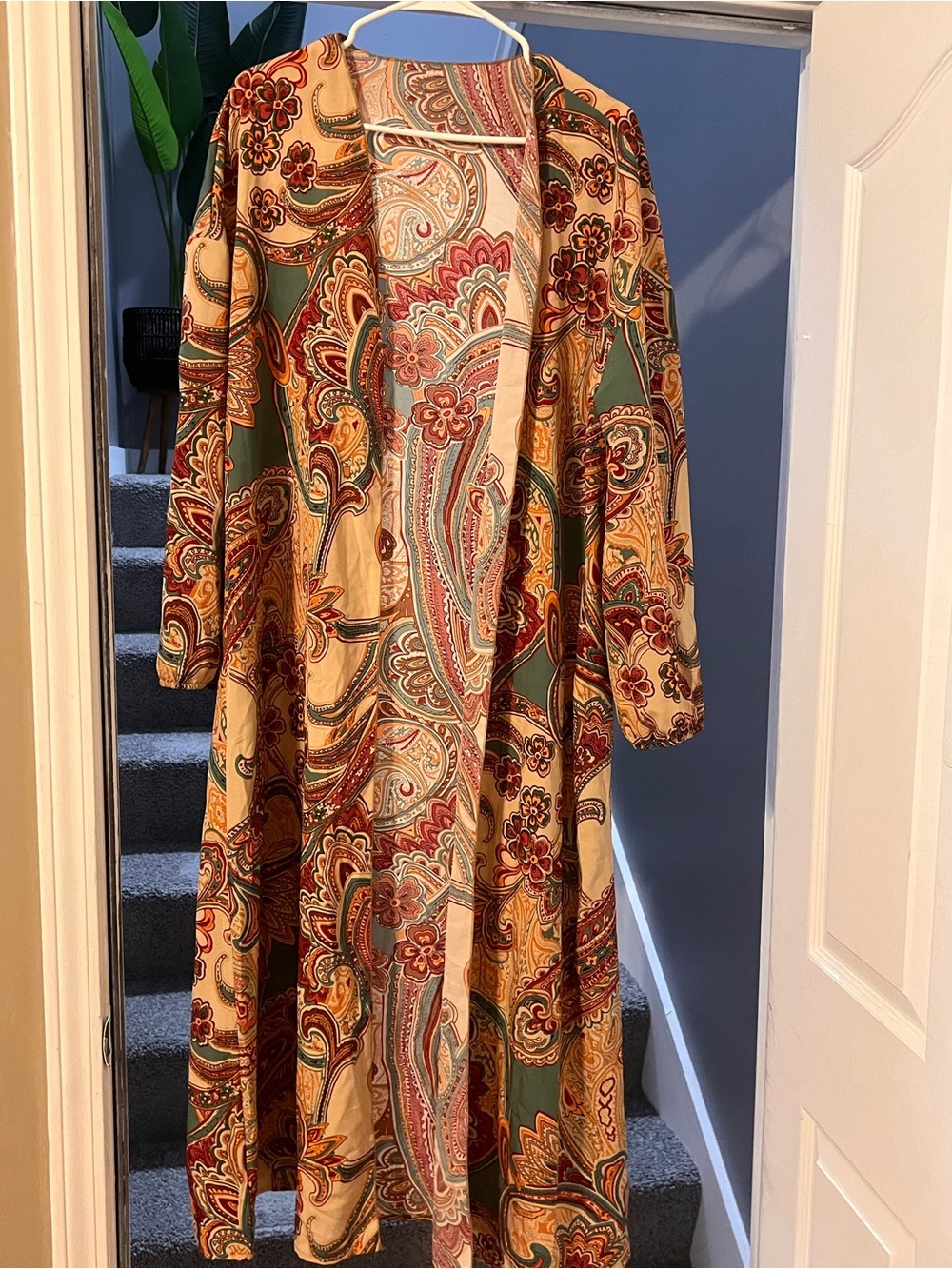 Marshalls Paisley Floral Long Tunic in Olive, Beige and Rust